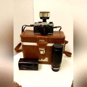 Vintage Olympus Camera & Complete Accessories Estate Sale